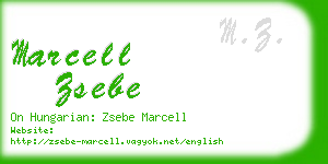 marcell zsebe business card
